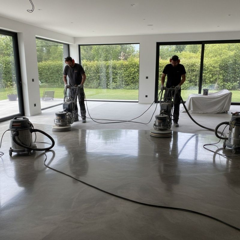 Basement Concrete Polishing detail
